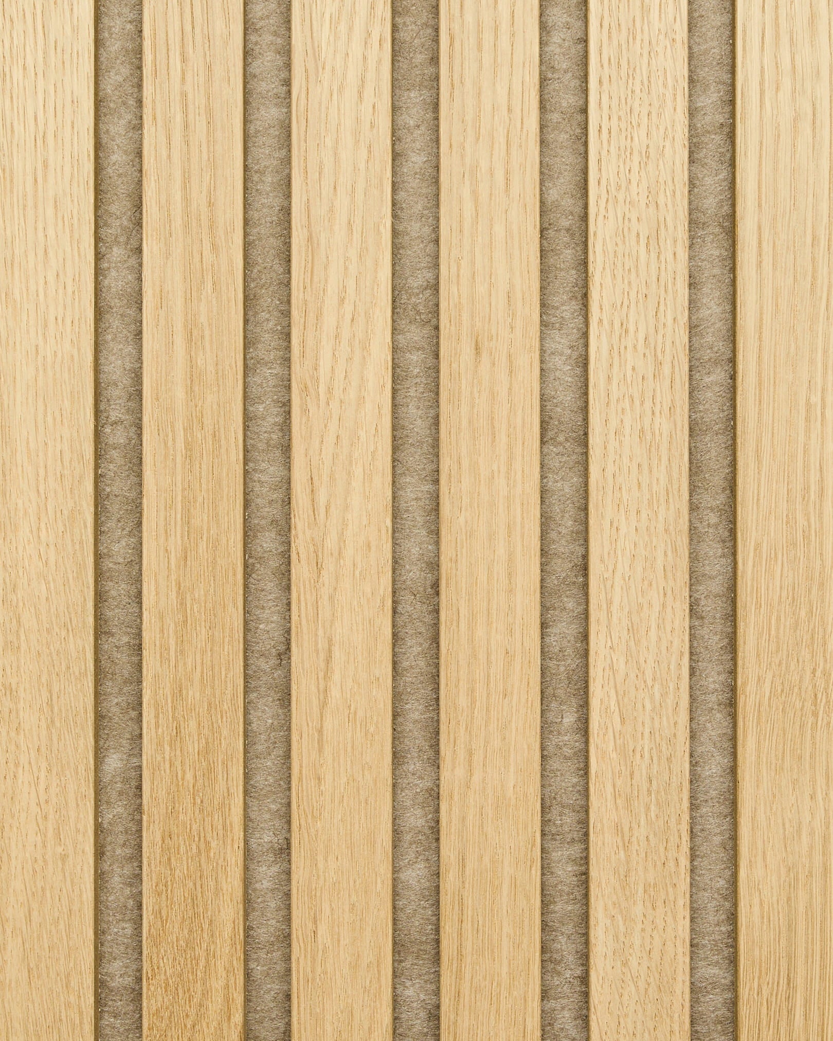 Akupanel | Acoustic Panel / Natural Wood, Classic Oak, Dark Beige Felt, 240 x 60 cm