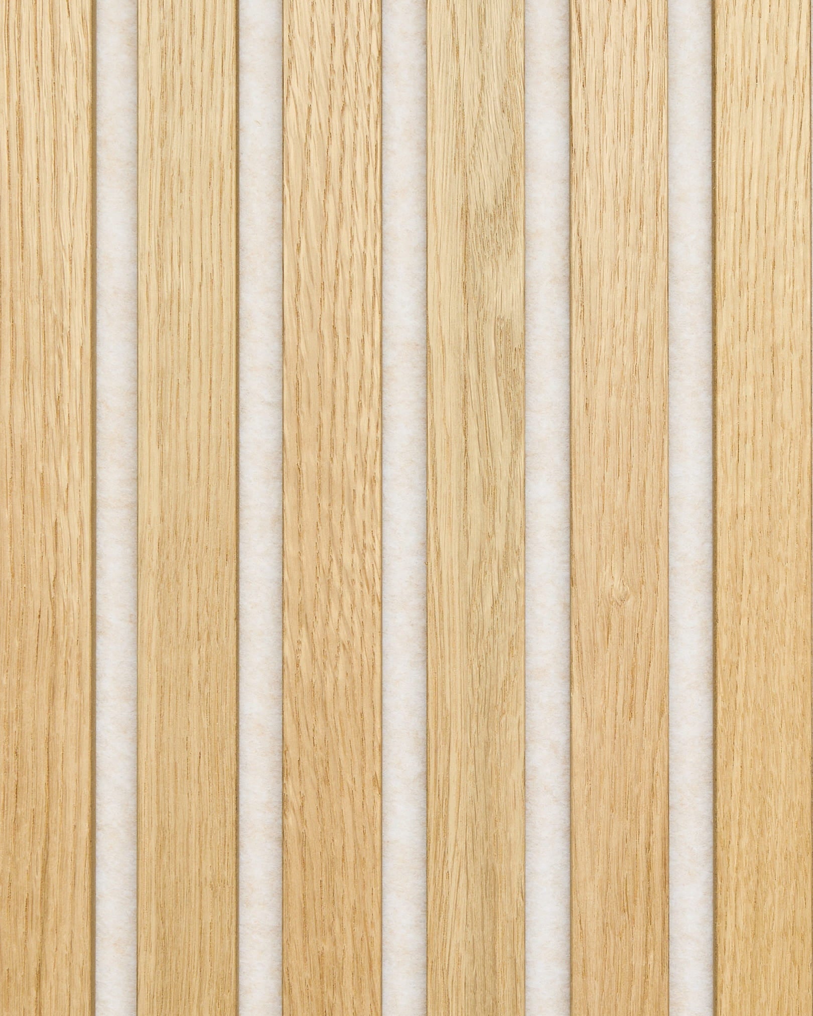 Akupanel | Acoustic Panel / Natural Wood, Classic Oak, Light Beige Felt, 240 x 60 cm