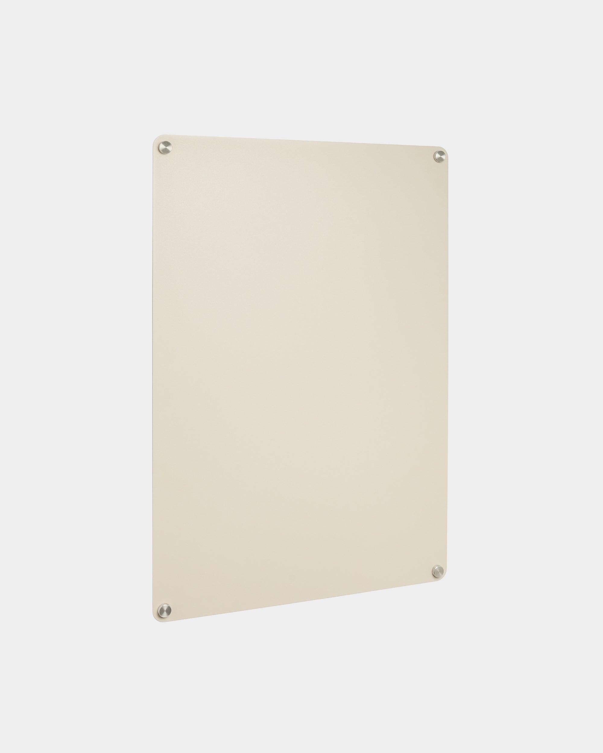 The Norr large beige magnetic board by WoodUpp, rectangular with four visible corner screws, displayed on a plain white background.