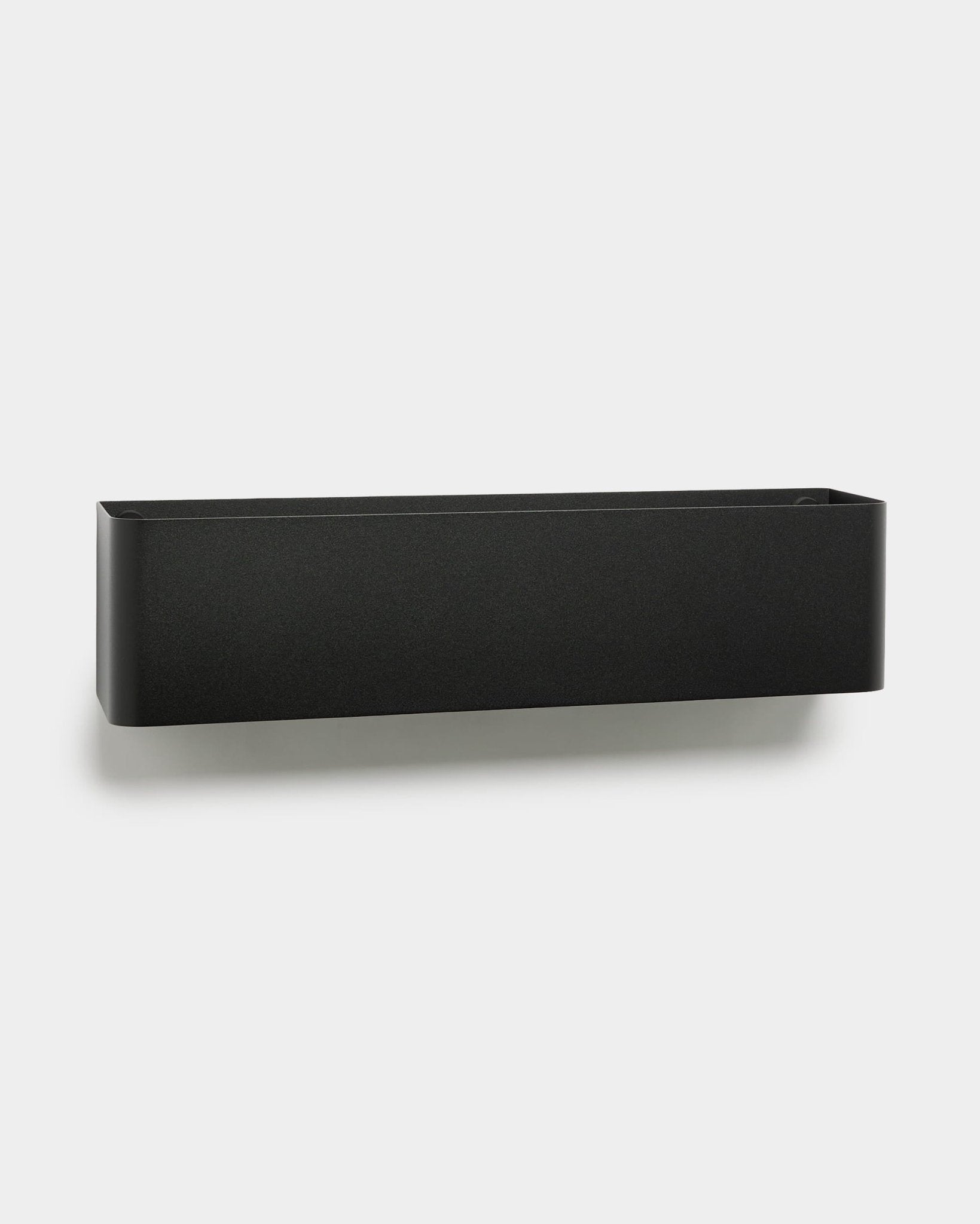 WoodUpp Norr black plant box, 47.9 cm, set against a white background; suitable for organizing indoor herb gardens; designed to complement Nordic interiors.